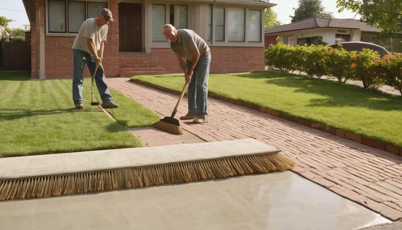 A freshly poured concrete driveway beside a family home in Mundelein